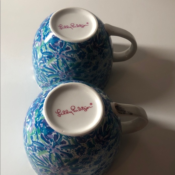 Lilly Pulitzer Other - Lilly Pulitzer Blue and Green Patterned Mugs